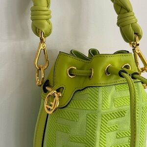Green Designer Bucket Bag